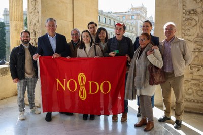 Recepción a Ana Pérez en el Ayuntamiento.