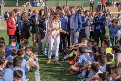 Inauguración nuevas instalaciones del campo de fútbol de Miraflores (Distrito Norte)