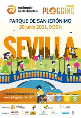 Sevilla acoge la primera gira de deporte y ecología que se celebra en Europa, el Nationale-Nederlanden Plogging Tour