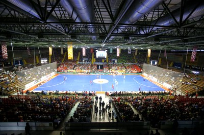 Imagen del Pabellón de San Pablo en la Final de la Copa del Rey de fútbol sala de 2016.