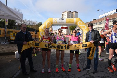 7.000 corredores inauguran el circuito #Sevilla10 con la Popular Nervión-San Pablo, en la que se imponen Alberto Guerrero y Raquel Gómez