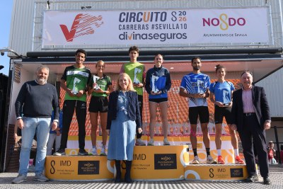 Enrique Romero (31:07) y Laura Rivera (35:57) se imponen en la Carrera Cerro-Amate, segunda prueba del Circuito Divina Seguros del Ayuntamiento
