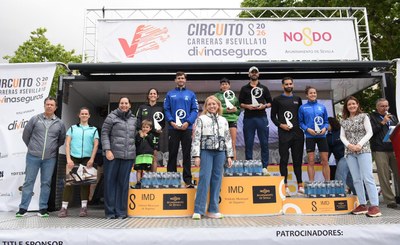 La Carrera Parque de María Luisa 'Powerade' cierra el primer ciclo del Circuito Divina Seguros del Ayuntamiento con victorias de Adrián Andivia y Celia Romero 
