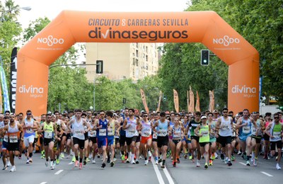 Victorias de Said el Bouchikhi y Carmen Gutiérrez en la Carrera Parque de María Luisa 'Coca-Cola', tercera cita del Circuito Divina Seguros #Sevilla10 del Ayuntamiento