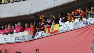Palco 0 en el Estadio de La Cartuja, Final de la UEFA Women's Nations League.