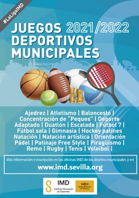 Cartel de los Juegos Deportivos Municipales, temporada 2021-2022