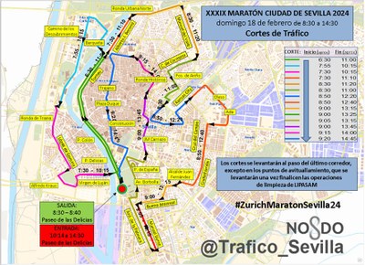 Dispositivo especial de limpieza, movilidad y seguridad para la Zurich Maratón de Sevilla