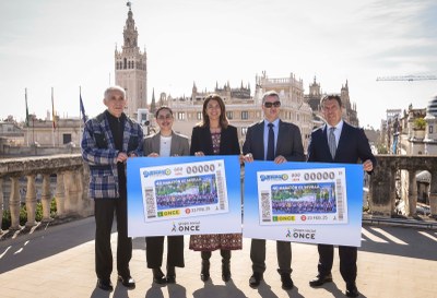 El Ayuntamiento acoge la presentación del cupón de la ONCE dedicado al 40 Maratón de Sevilla